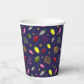 Weihnachtsfeiertag | Ferienmuster Pappbecher (Rückseite)