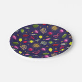 Weihnachtsfeiertag | Ferienmuster Pappteller (Schrägansicht)