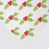 Weihnachtsfeiertag Festlich Holly Zwei-Tone-Muster Seidenpapier (Ausschnitt)