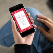 Weihnachtsfeiertag Festlich Rot Einfache Schneeflo Einladung