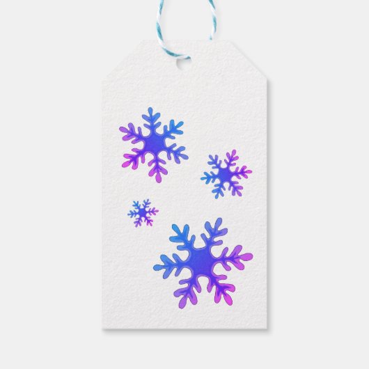 Weihnachtsfeiertag - Festliche Schneeflocke Geschenkanhänger (Rückseite)