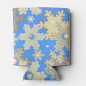 Weihnachtsfeiertag festliche Winterschneeflocken h Dosenkühler (Rückseite)