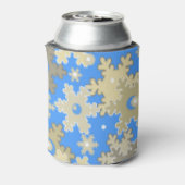 Weihnachtsfeiertag festliche Winterschneeflocken h Dosenkühler (Kanne Rückseite)