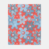 Weihnachtsfeiertag festliche Winterschneeflocken h Fleecedecke (Vorderseite)