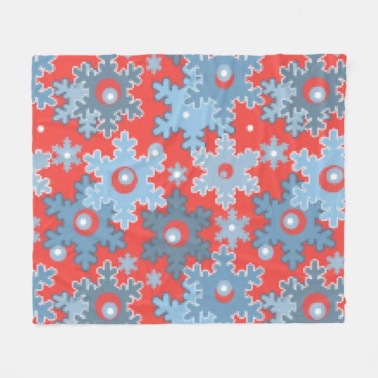 Weihnachtsfeiertag festliche Winterschneeflocken h Fleecedecke (Vorderseite (Horizontal))