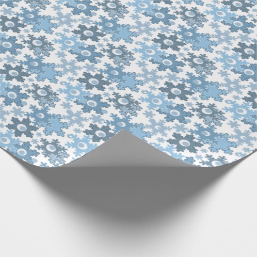 Weihnachtsfeiertag festliche Winterschneeflocken h Geschenkpapier (Ecke)