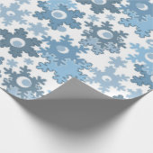 Weihnachtsfeiertag festliche Winterschneeflocken h Geschenkpapier (Ecke)