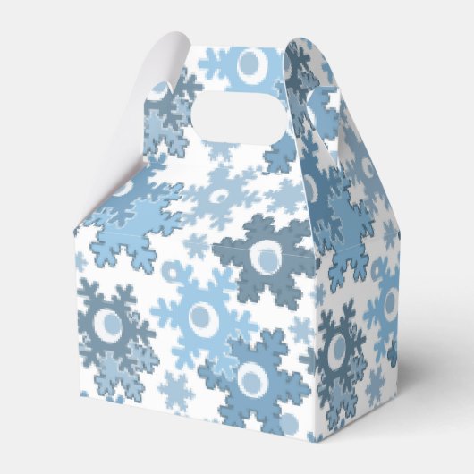 Weihnachtsfeiertag festliche Winterschneeflocken h Geschenkschachtel (Rückseite)