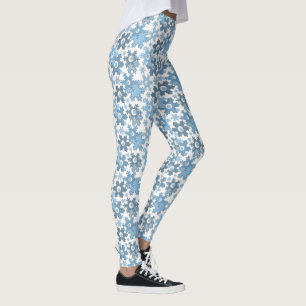 Weihnachtsfeiertag festliche Winterschneeflocken h Leggings