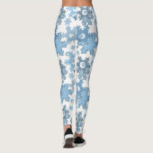 Weihnachtsfeiertag festliche Winterschneeflocken h Leggings (Rückseite)