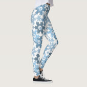 Weihnachtsfeiertag festliche Winterschneeflocken h Leggings (Rechts)