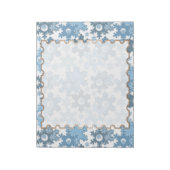 Weihnachtsfeiertag festliche Winterschneeflocken h Notizblock (Rotiert)