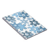 Weihnachtsfeiertag festliche Winterschneeflocken h Notizblock (Rechte Seite)