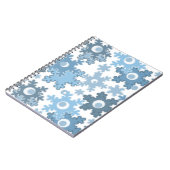 Weihnachtsfeiertag festliche Winterschneeflocken h Notizblock (Linke Seite)