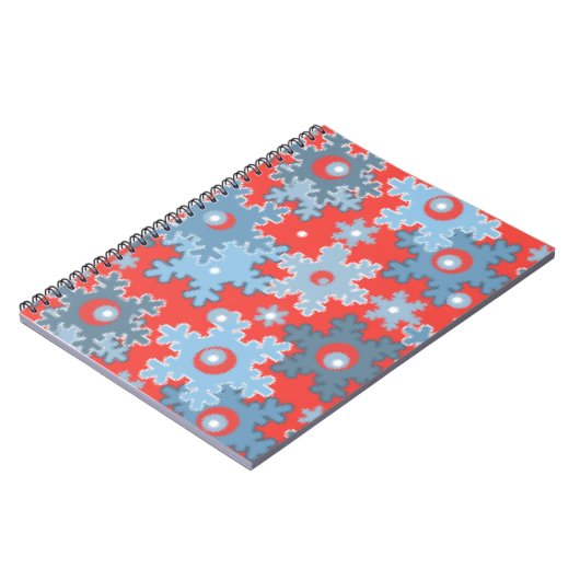 Weihnachtsfeiertag festliche Winterschneeflocken h Notizblock (Linke Seite)