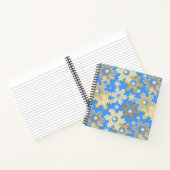 Weihnachtsfeiertag festliche Winterschneeflocken h Notizblock (Innenseite)