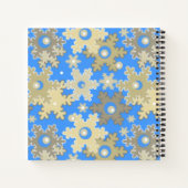 Weihnachtsfeiertag festliche Winterschneeflocken h Notizblock (Rückseite)