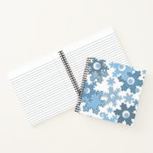 Weihnachtsfeiertag festliche Winterschneeflocken h Notizblock (Innenseite)