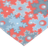 Weihnachtsfeiertag festliche Winterschneeflocken h Tischdecke (Schrägansicht)