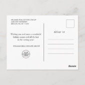 Weihnachtsfeiertag Firmengrüßen Postkarte (Rückseite)