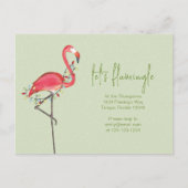 Weihnachtsfeiertag Flamingo QR Code Wegbeschreibun Postkarte (Vorderseite)