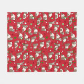 Weihnachtsfeiertag Fleecedecke (Vorderseite (Horizontal))