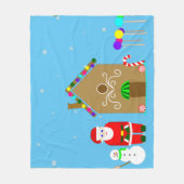 Weihnachtsfeiertag Fleecedecke (Vorderseite)