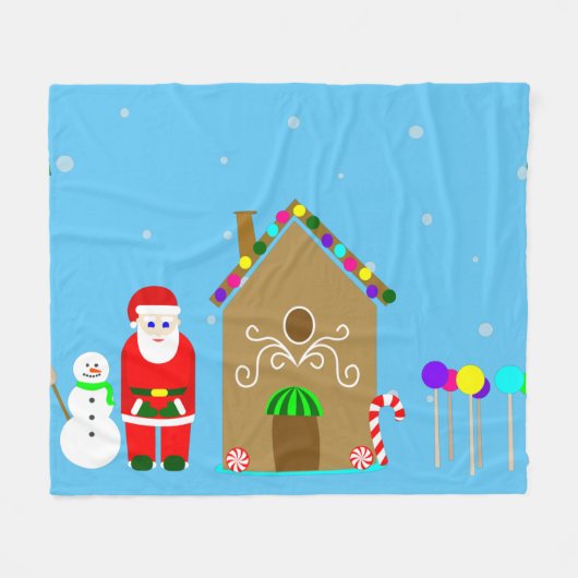 Weihnachtsfeiertag Fleecedecke (Vorderseite (Horizontal))