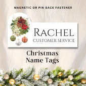 Weihnachtsfeiertag Floral Bouquet Personalisierter Namensschild