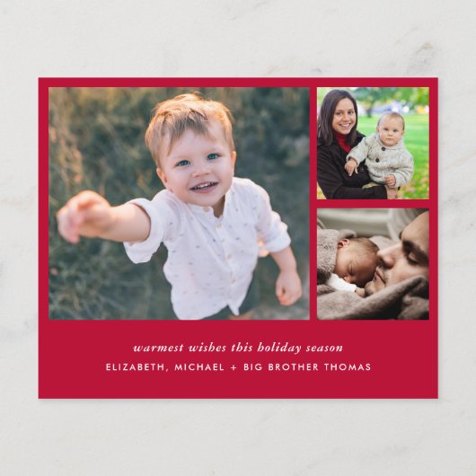 Weihnachtsfeiertag Foto Ankündigung (Rückseite)