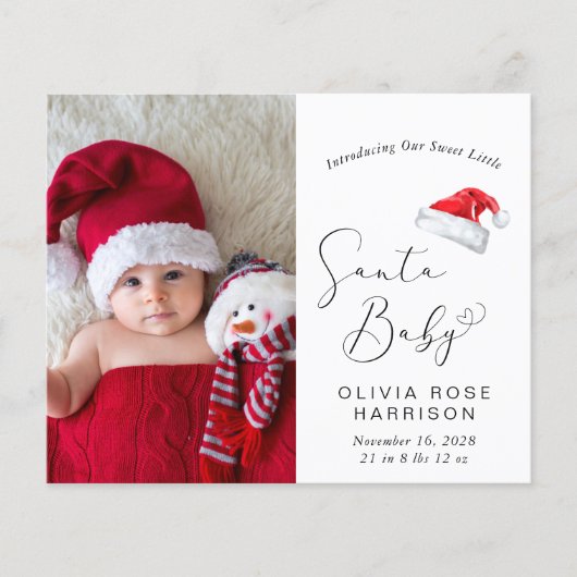 Weihnachtsfeiertag Foto Ankündigung (Vorderseite)