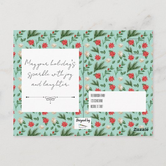 Weihnachtsfeiertag Foto bearbeiten Postkarte (Rückseite)