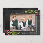 Weihnachtsfeiertag-Foto "Chalkboard" Feiertagskarte (Vorne/Hinten)