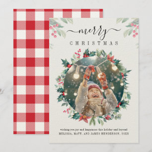 Weihnachtsfeiertag Foto Custom Mitteilungskarte