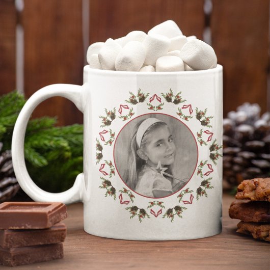 Weihnachtsfeiertag Foto Einfache Grünfläche Kreis Jumbo-Tasse