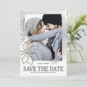 Weihnachtsfeiertag Foto Eleganter Chic Save the Da Date (Stehend Vorderseite)