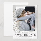 Weihnachtsfeiertag Foto Eleganter Chic Save the Da Date (Vorne/Hinten)