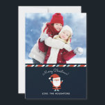 Weihnachtsfeiertag Foto Feiertagskarte<br><div class="desc">Eine moderne und niedliche Abbildung eines Weihnachtsmannes schmückt diese Karte mit den Worten Frohe Weihnachten. Nutzen Sie Ihr Lieblings-Foto,  um ein einzigartiges und trendiges Weihnachtsmemento zu machen. Entworfen für Sie von BlackBerry Boulevard.</div>