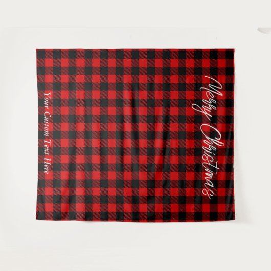 Weihnachtsfeiertag Foto Hintergrund Buffalo Karier Wandteppich (Vorderseite (Horizontal))