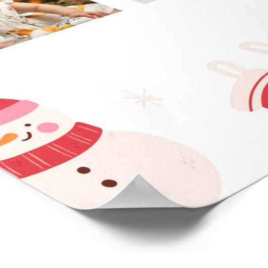 Weihnachtsfeiertag Foto Milestone Zeichen Poster (Ecke)