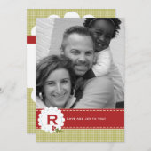 Weihnachtsfeiertag Foto Monogram Feiertagskarte (Vorne/Hinten)