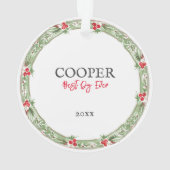 Weihnachtsfeiertag Foto Ornament (Rückseite)