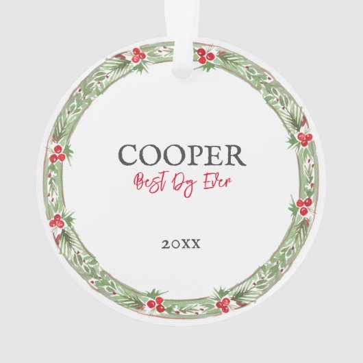 Weihnachtsfeiertag Foto Ornament (Rückseite)