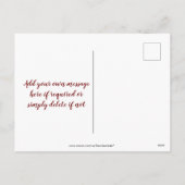 Weihnachtsfeiertag Foto Postkarte Blau (Rückseite)