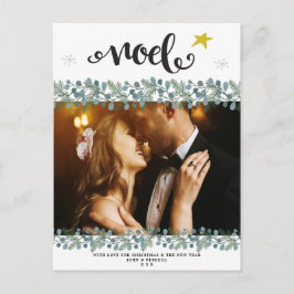 Weihnachtsfeiertag Foto Postkarte Blau