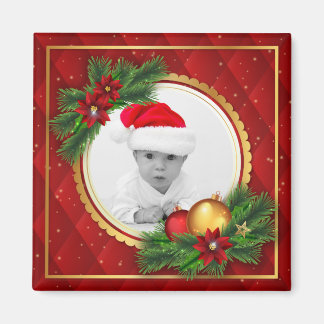Weihnachtsfeiertag Foto Rot Grün kreieren Sie Ihre Magnet