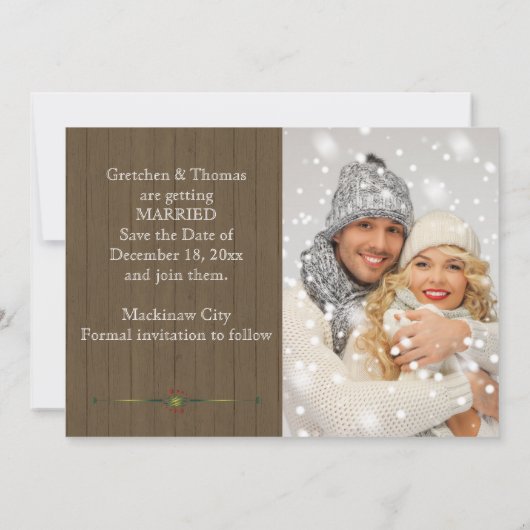 Weihnachtsfeiertag - Foto Save the Date (Rückseite)