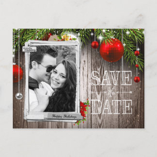 Weihnachtsfeiertag - Foto Save the Date Ankündigungspostkarte