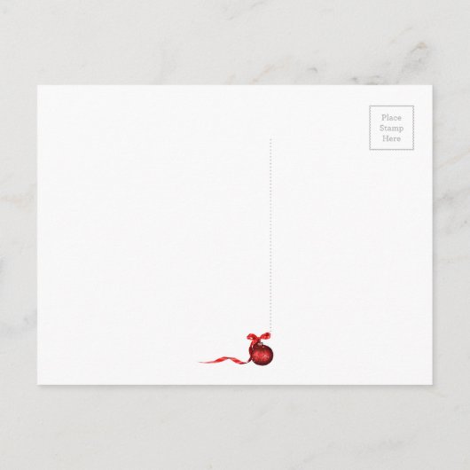 Weihnachtsfeiertag - Foto Save the Date Ankündigungspostkarte (Rückseite)