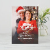 Weihnachtsfeiertag Foto Schwangerschaft Ankündigung (Stehend Vorderseite)